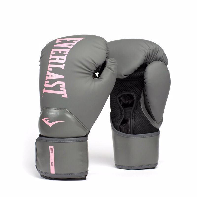 Everlast Elite 2 Boxing Gloves-GREY/PINK